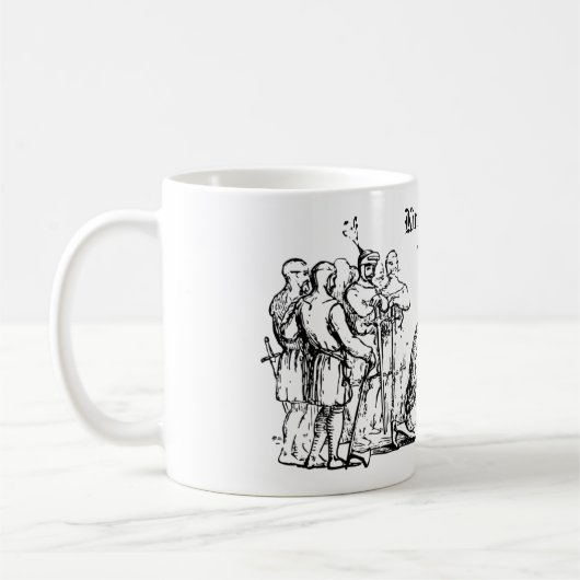 王アーサーおよび騎士 コーヒーマグカップ (左)