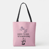 王エンジェル生まれたばかりのの角に遊栄光 トートバッグ (裏面)