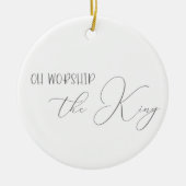 王オーナメントを崇拝/バッファロープレイド セラミックオーナメント (正面)