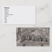 王ジェイムズ二世(1633-1701年)の即位およびこんにちは 名刺 (正面/裏面)