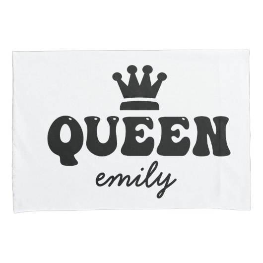 王パーソナライズされたと女王の夫婦 枕カバー (正面右)