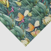 王プロテア花の水色の古い植物学 薄葉紙 (詳細)