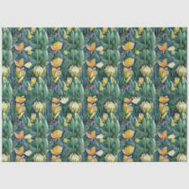 王プロテア花の水色の古い植物学 薄葉紙