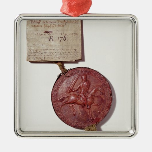 王リチャード一世のシール メタルオーナメント (正面)