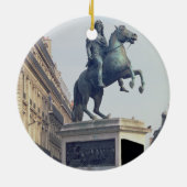王ルイ14世(1816-22年)の乗馬の彫像(bro セラミックオーナメント (裏面)