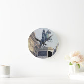 王ルイ14世(1816-22年)の乗馬の彫像(bro ラウンド壁時計 (ホーム)