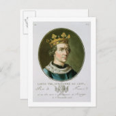 王ルライオンというルイ8世のポートレート ポストカード (正面/裏面)