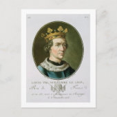 王ルライオンというルイ8世のポートレート ポストカード (正面)