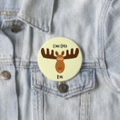 王上のアメリカヘラジカHead_Comb 缶バッジ (インサイチュ)