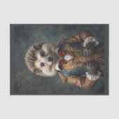 王侯のルネッサンス様式の服を着たハリネズミに蝶ネクタイ 薄葉紙 (正面)