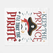 王保子が海賊に乗り移る フリースブランケット (正面(横))