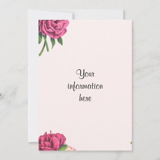 王冠およびバラのプリンセスは誕生Announcemnt着きました 案内状 (裏面)