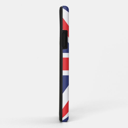 王冠および英国国旗のちょうネクタイを持つ英国のブルドッグ Case-Mate iPhoneケース (裏面/右)