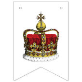 王冠および英国国旗の王室のな旗 バンティングフラッグ (第1の旗)