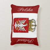 王冠および頂上を持つポーランドのワシ アクセントクッション (裏面(縦))