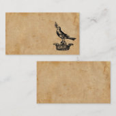 王冠および鳥の名刺 名刺 (正面/裏面)