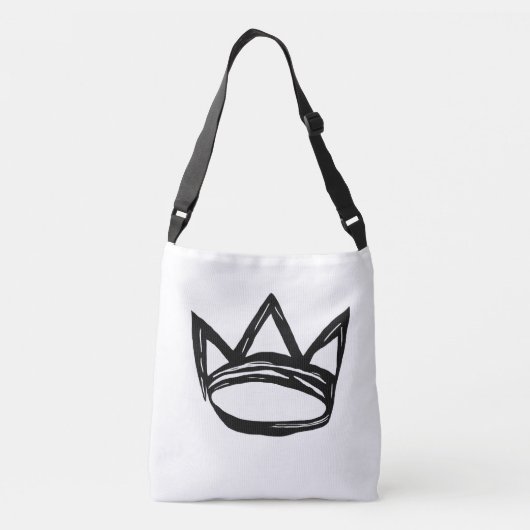 王冠が付いている十字の遺体袋 クロスボディバッグ (裏面)