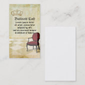 王冠が付いている小さく王室のな椅子 名刺 (正面/裏面)