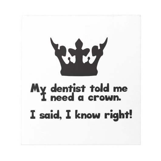 王冠が必要だ ノートパッド (正面)