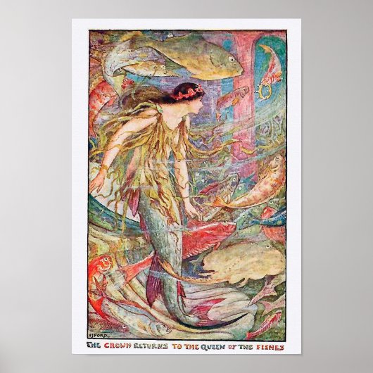 「王冠が魚の女王さまに戻る」 ポスター (正面)