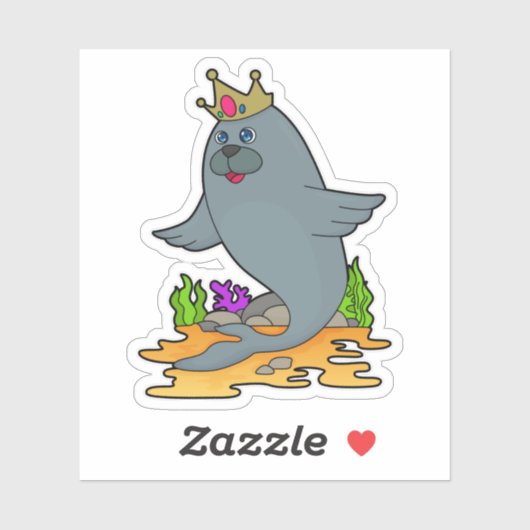 王冠で王として封印 シール (シート)