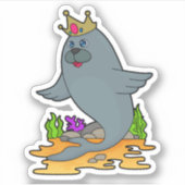 王冠で王として封印 シール (正面)