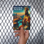 王冠で飾られた威厳のあるイエス ポストカード