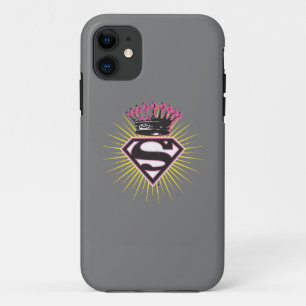 王冠とのSupergirlのロゴ iPhone 11 ケース