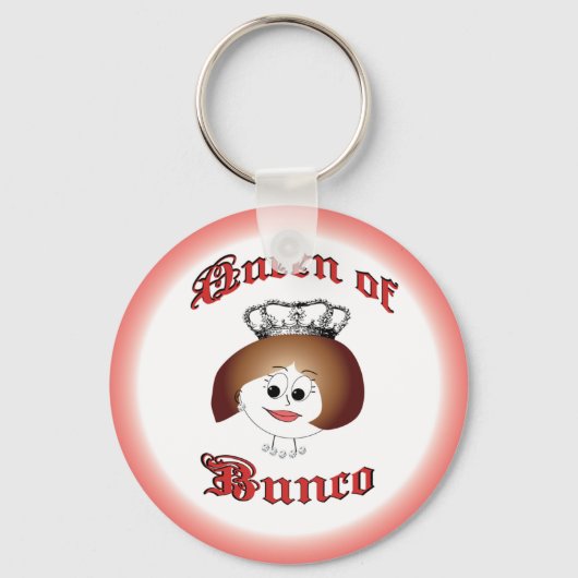 王冠とネックレス付きバンコの女王サイコロ キーホルダー (正面)