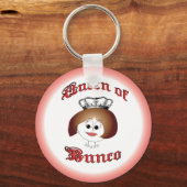 王冠とネックレス付きバンコの女王サイコロ キーホルダー (正面)