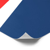 王冠とユニオンジャックを着たかわいいジャック・ラッセル ポスター (角)