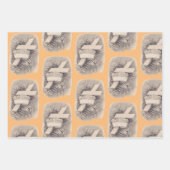 王冠と交差する十字架と勝利 ラッピングペーパーシート (正面3)