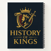 王冠と剣のリーガルクレストのロゴ ノートブック (裏面)