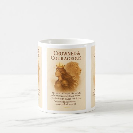 王冠と勇敢 コーヒーマグカップ (中央)