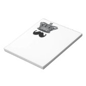 王冠と口ひげ ノートパッド (回転)