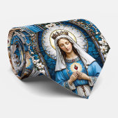 王冠と聖なるハートを持つ聖母 ネクタイ (ロール)