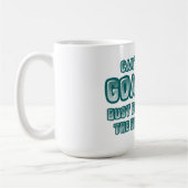 王冠と自信たっぷりのヤギのマグカップ コーヒーマグカップ (左)