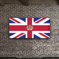 王冠と連合ジャック愛国旗