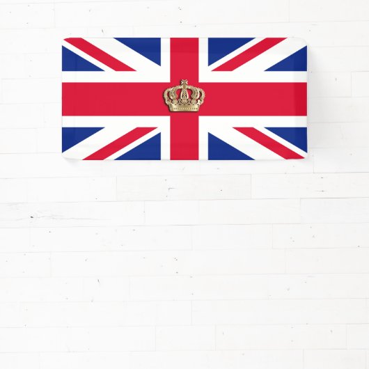 王冠と連合ジャック愛国旗 横断幕 (インサイチュ)