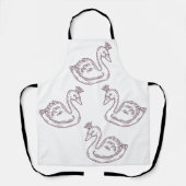 王冠に白鳥 エプロン (正面)