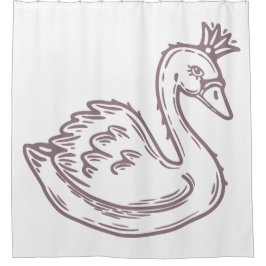王冠に白鳥 シャワーカーテン