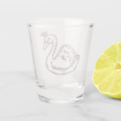 王冠に白鳥 ショットグラス (裏面)