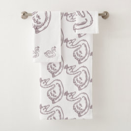 王冠に白鳥 バスタオルセット