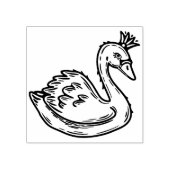 王冠に白鳥 ラバースタンプ (インプリント)