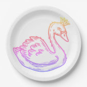 王冠に白鳥、王女 ペーパープレート (正面)