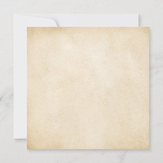 王冠のイニシャル入りパーソナライズされたおとぎの国の羊皮紙 招待状 (裏面)