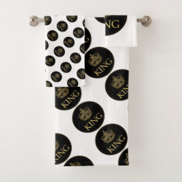 王冠のエンブレム王室の バスタオルセット