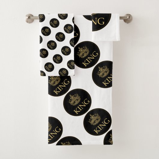 王冠のエンブレム王室の バスタオルセット (インサイチュ)