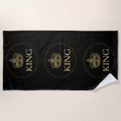 王冠のエンブレム王室の ビーチタオル (正面)