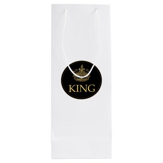 王冠のエンブレム王室の ワインギフトバッグ (裏面)
